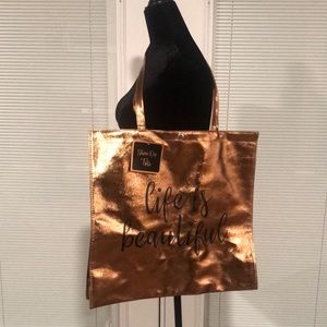 Large Bronze Metallic Tote Bag